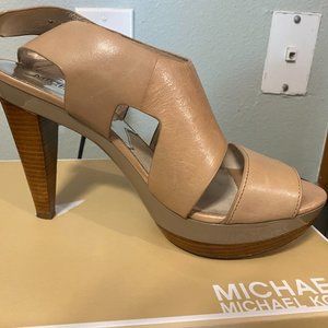 Michael Kors Taupe Carla Platform Heel